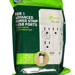 Advanced Power Strip with USB Ports - White